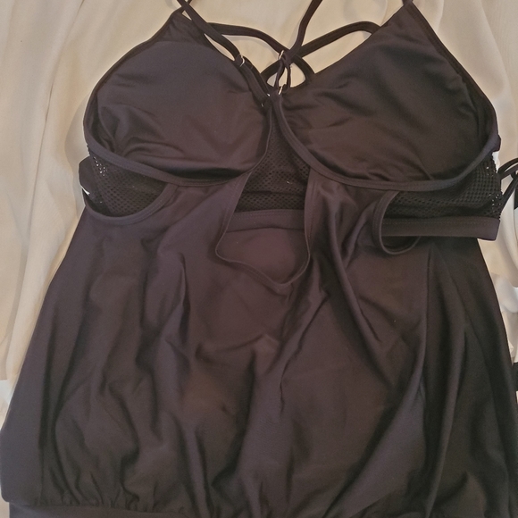 Zesica Black & White Stripe Women's Bathing Suit-S - Picture 6 of 10